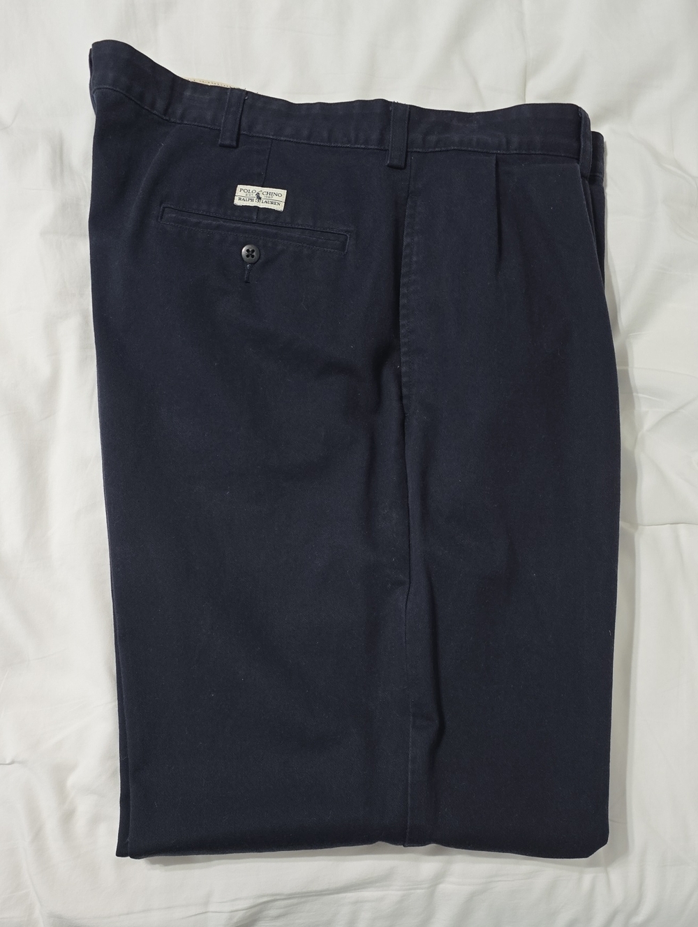 Polo by Ralph Lauren Dark Navy Pleated Men’s Chinos